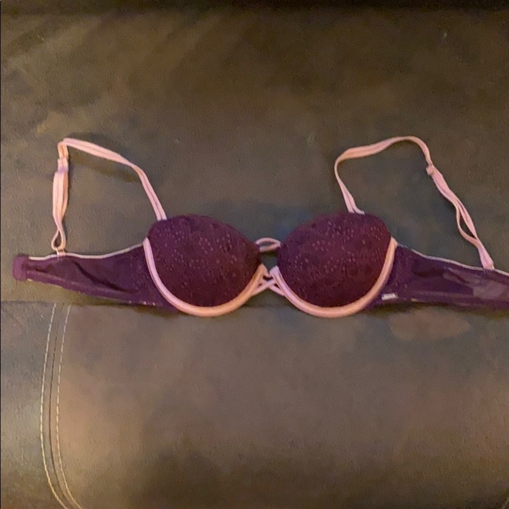 PINK lace push-up bra